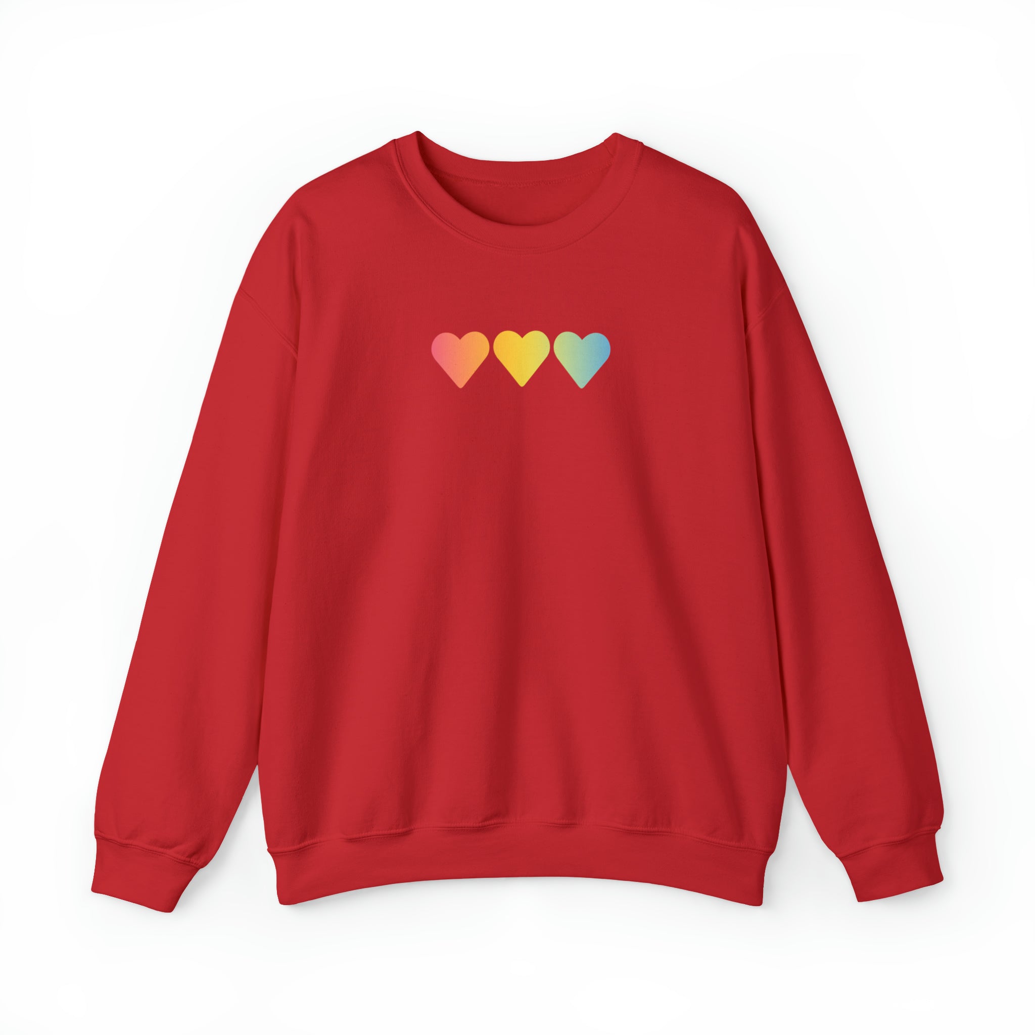 Pansexual Flag Hearts Sweatshirt: Pride LGBTQ+ Gradient Design