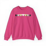 Agender Flag Hearts Sweatshirt: Pride LGBTQ+ Gradient Design