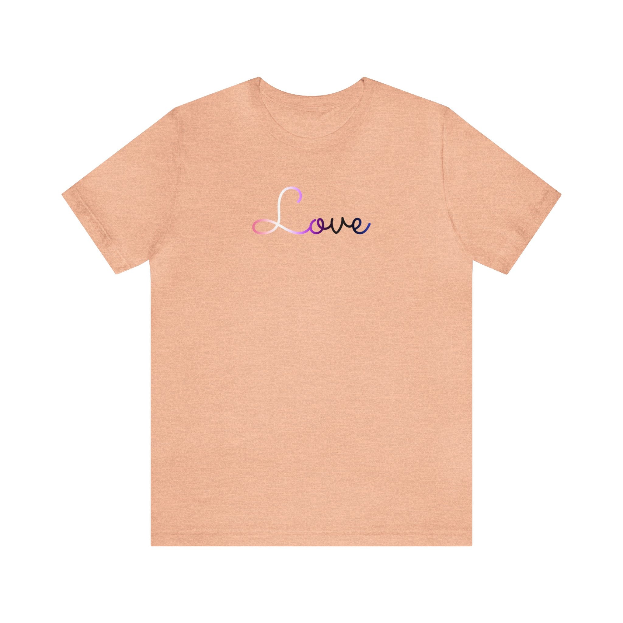 Genderfluid Love Script Tee: Subtly Elegant Pride T-Shirt