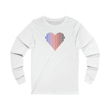 Polyamory Heart Lines Long Sleeve T-Shirt: Pride Gradient Tee