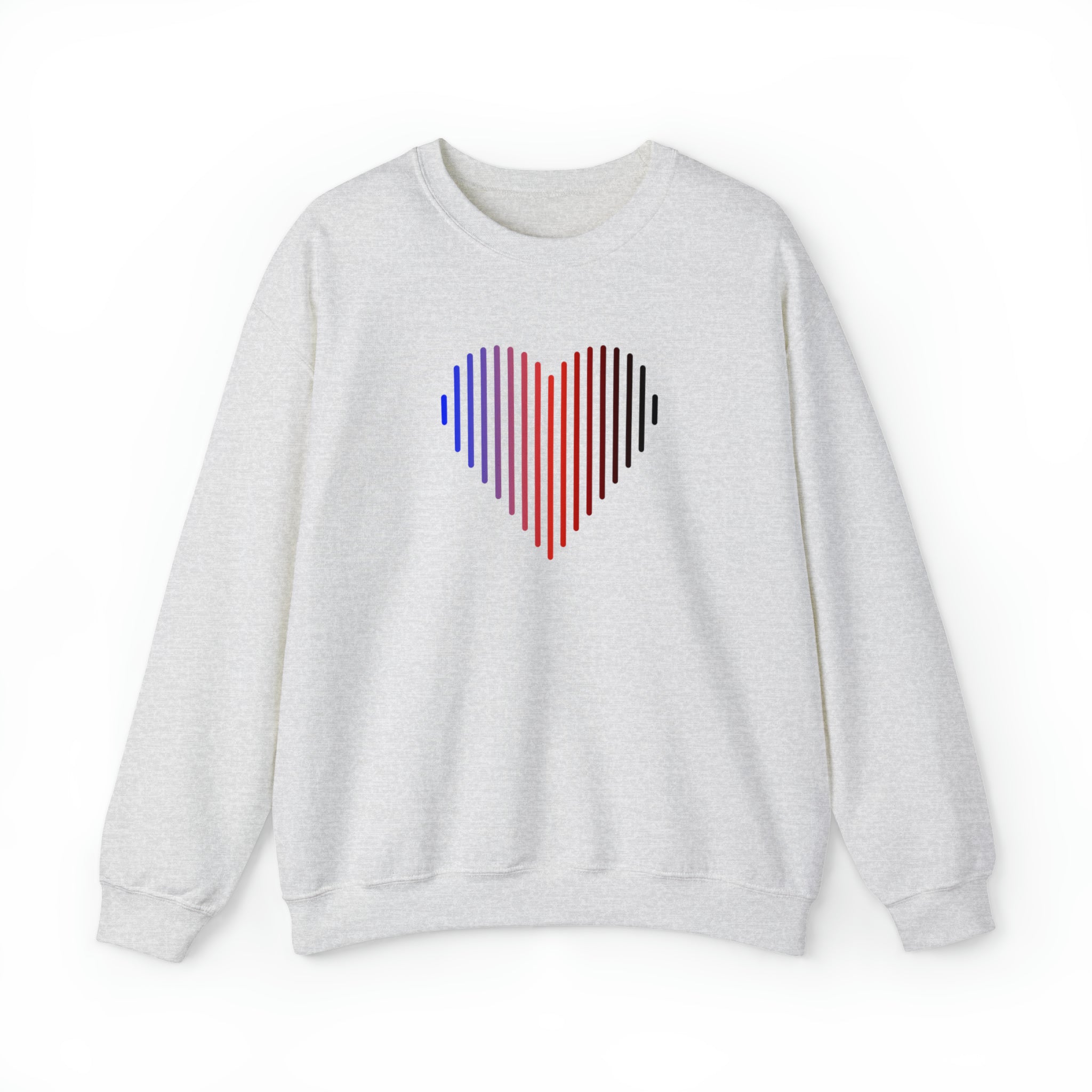 Polyamory Heart Lines Sweater: Pride Gradient Sweatshirt