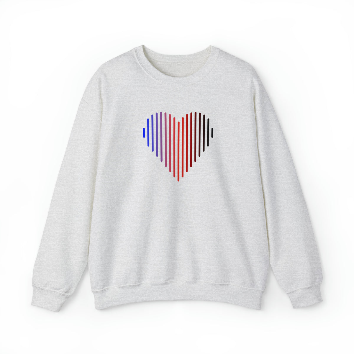 Polyamory Heart Lines Sweater: Pride Gradient Sweatshirt