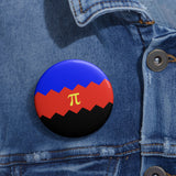 Polyamory Pride Flag Pin: Round Button with Sharp Design