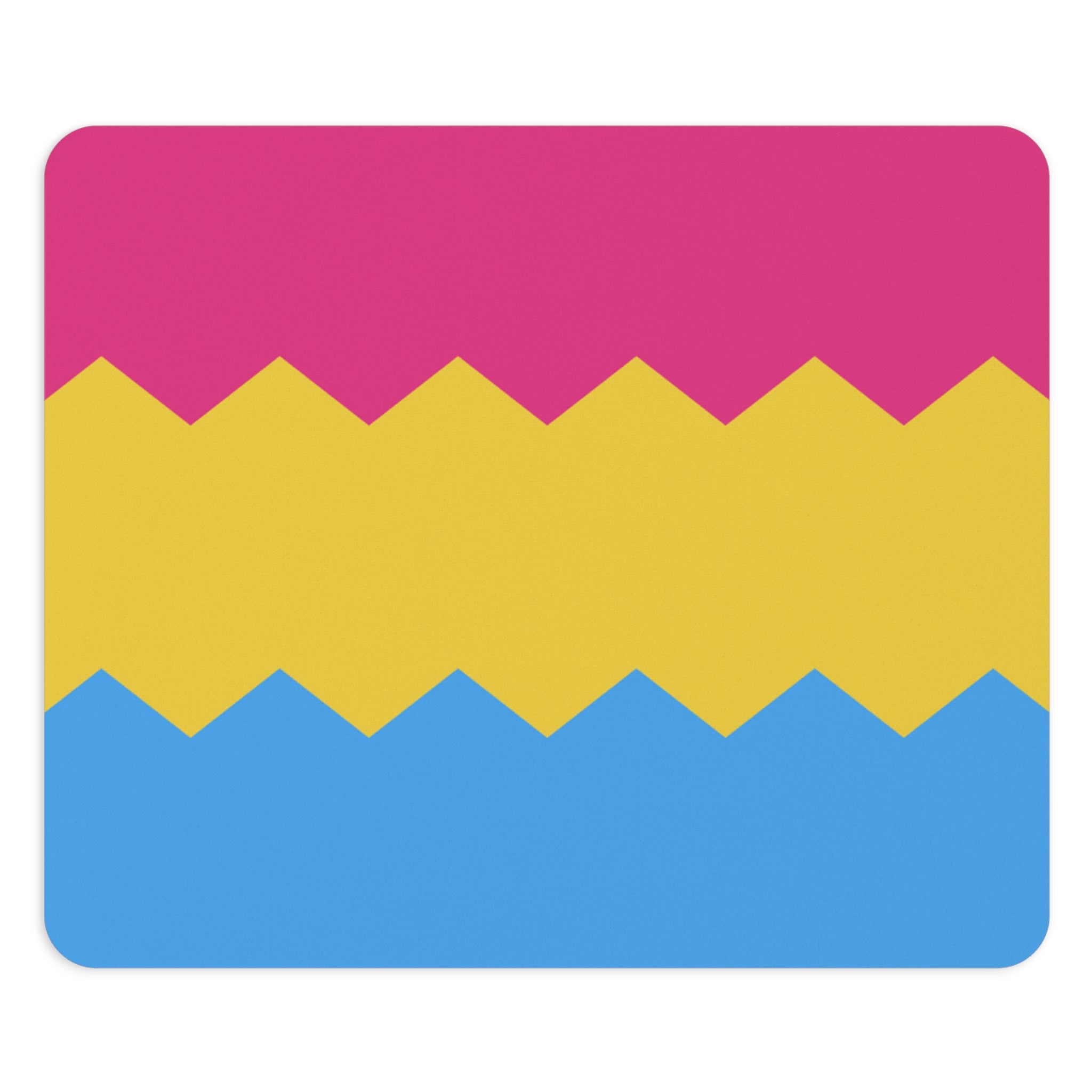 Pansexual Flag Wavey Mousepad: Sharp Design for Desk
