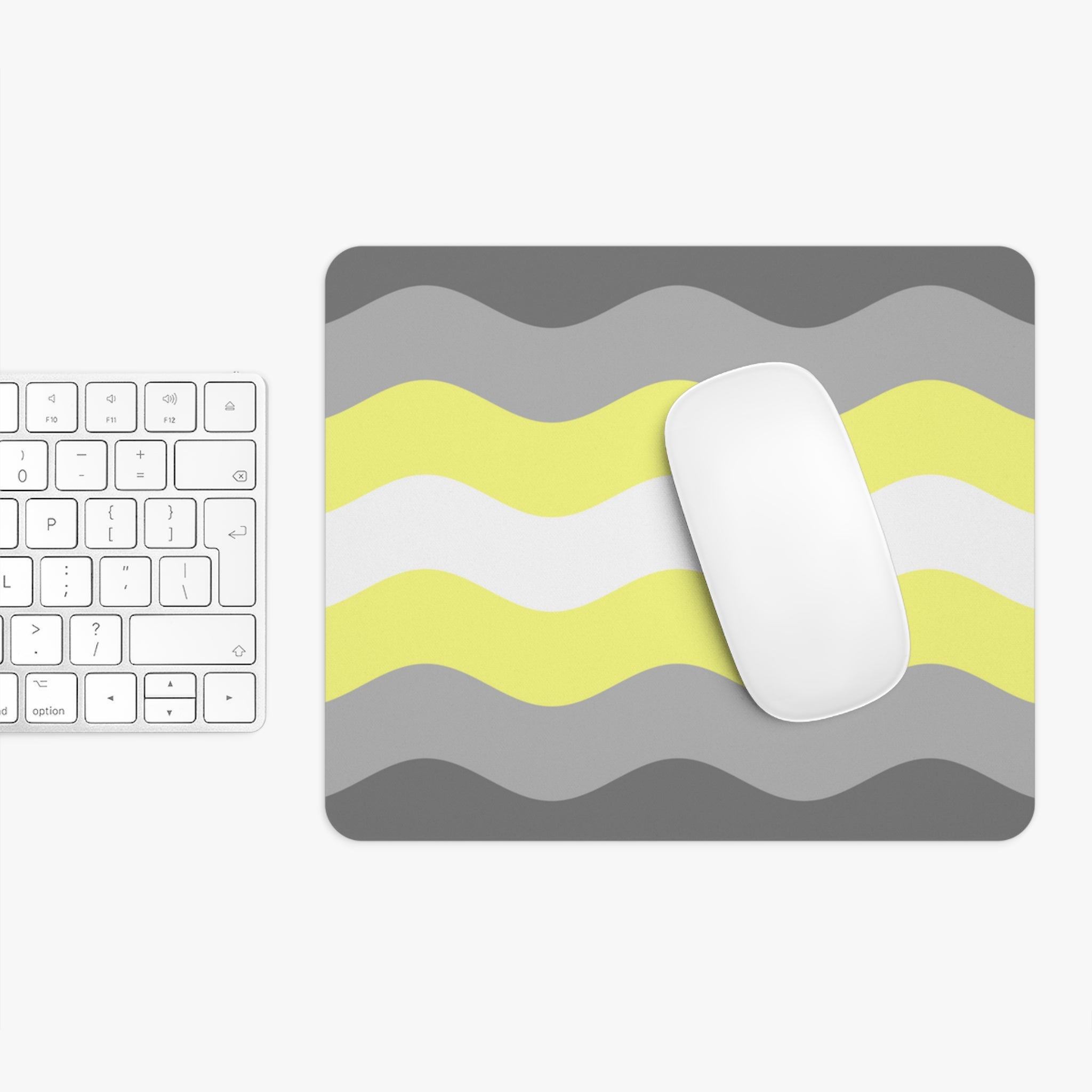 Demigender Flag Ripple Mousepad: Wavey Design for Desk