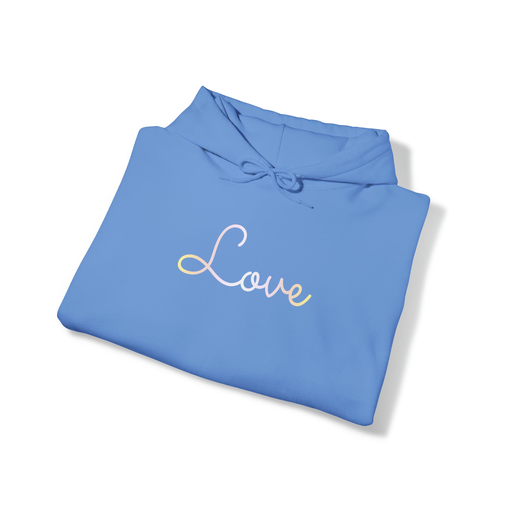 Pangender Love Script Hoodie: Subtly Elegant Pride Sweatshirt