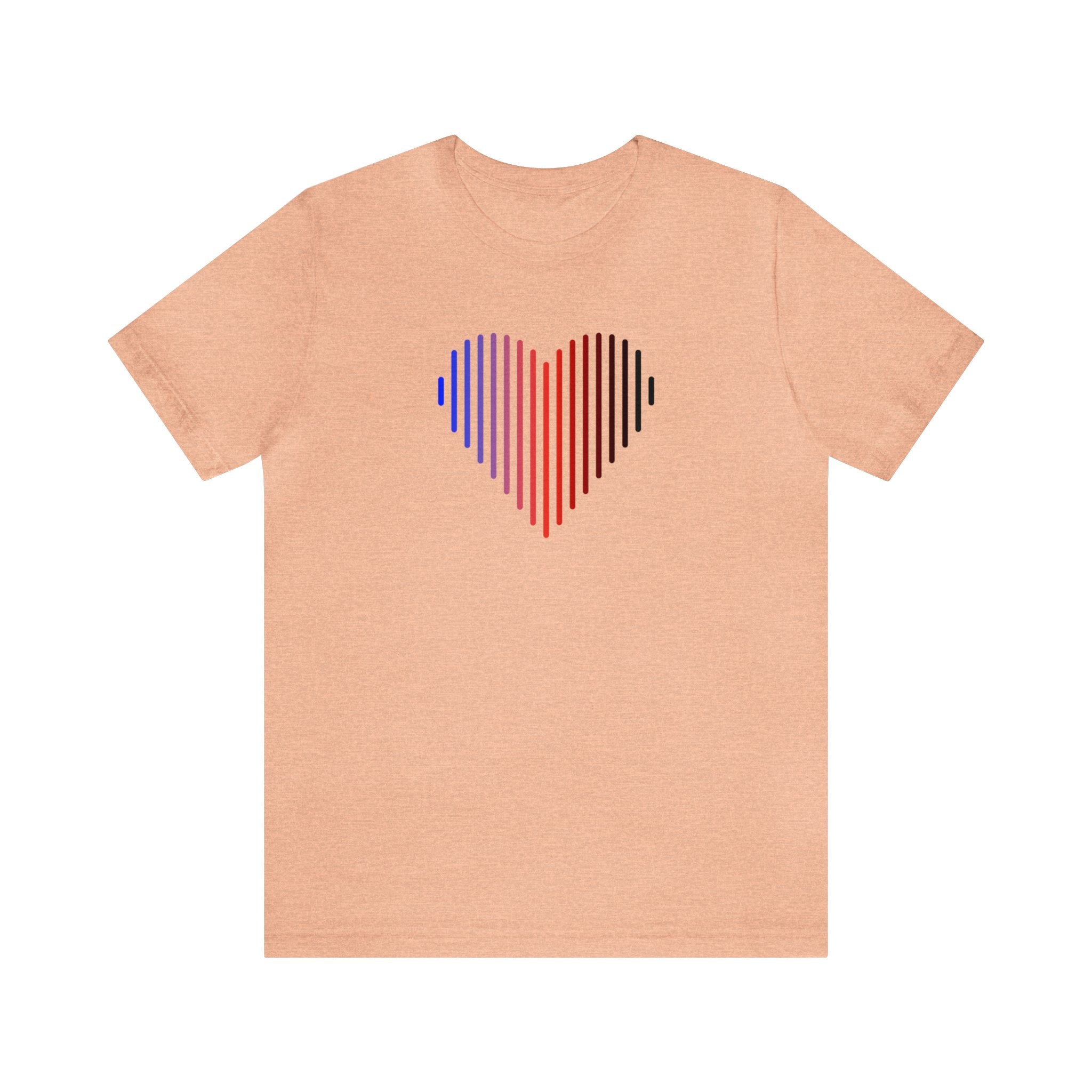 Polyamory Heart Lines T-Shirt: Pride Gradient Tee