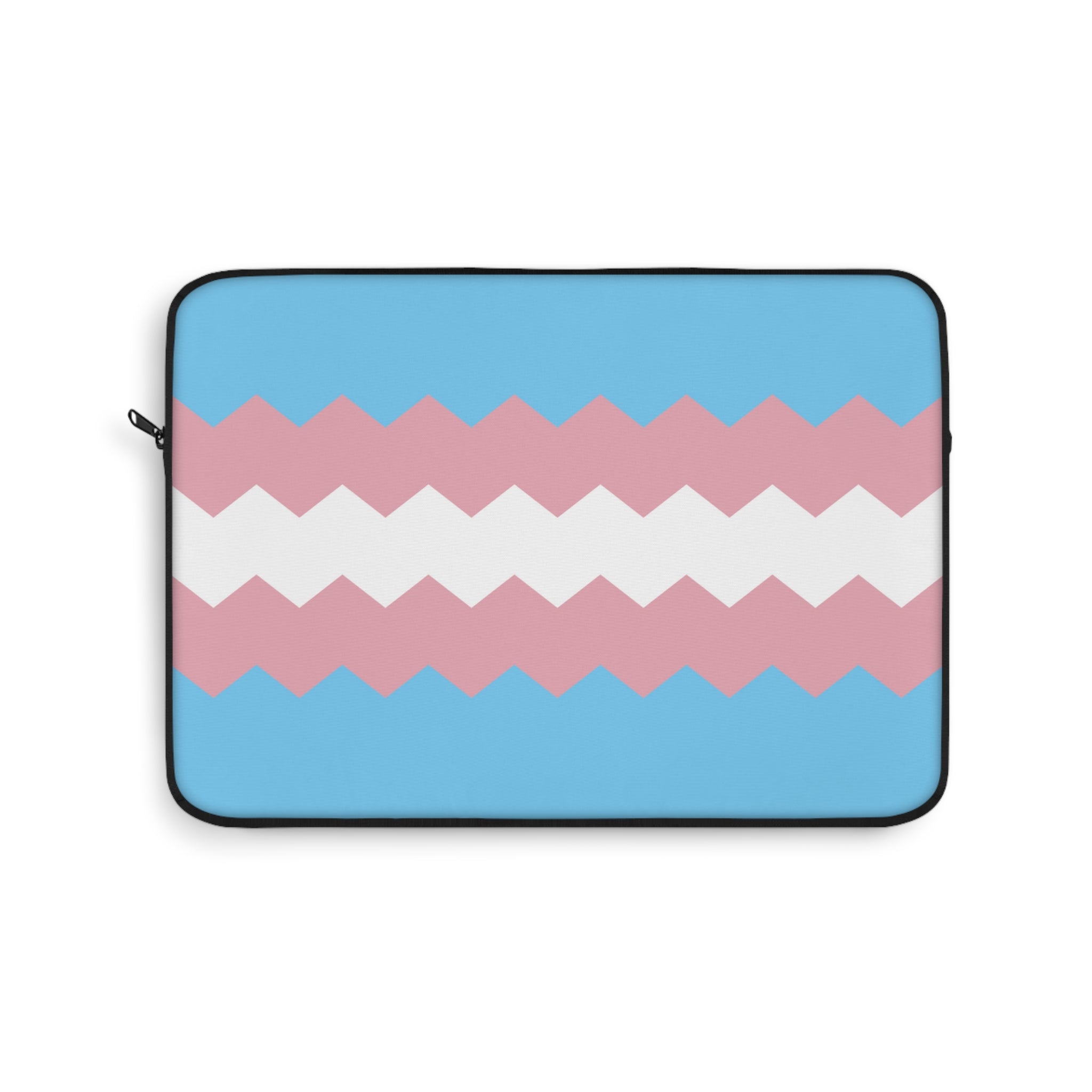 Transgender Pride Flag Laptop Sleeve: Wavey Print Protective Case