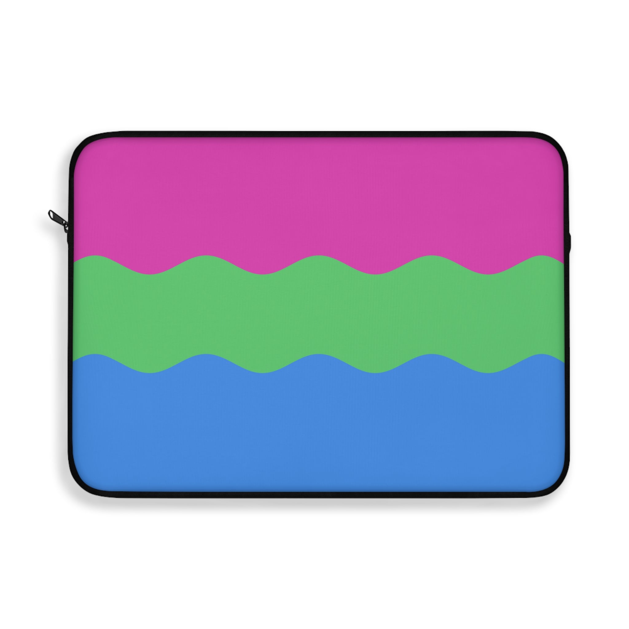 Polysexual Pride Flag Laptop Sleeve: Ripple Print Protective Case