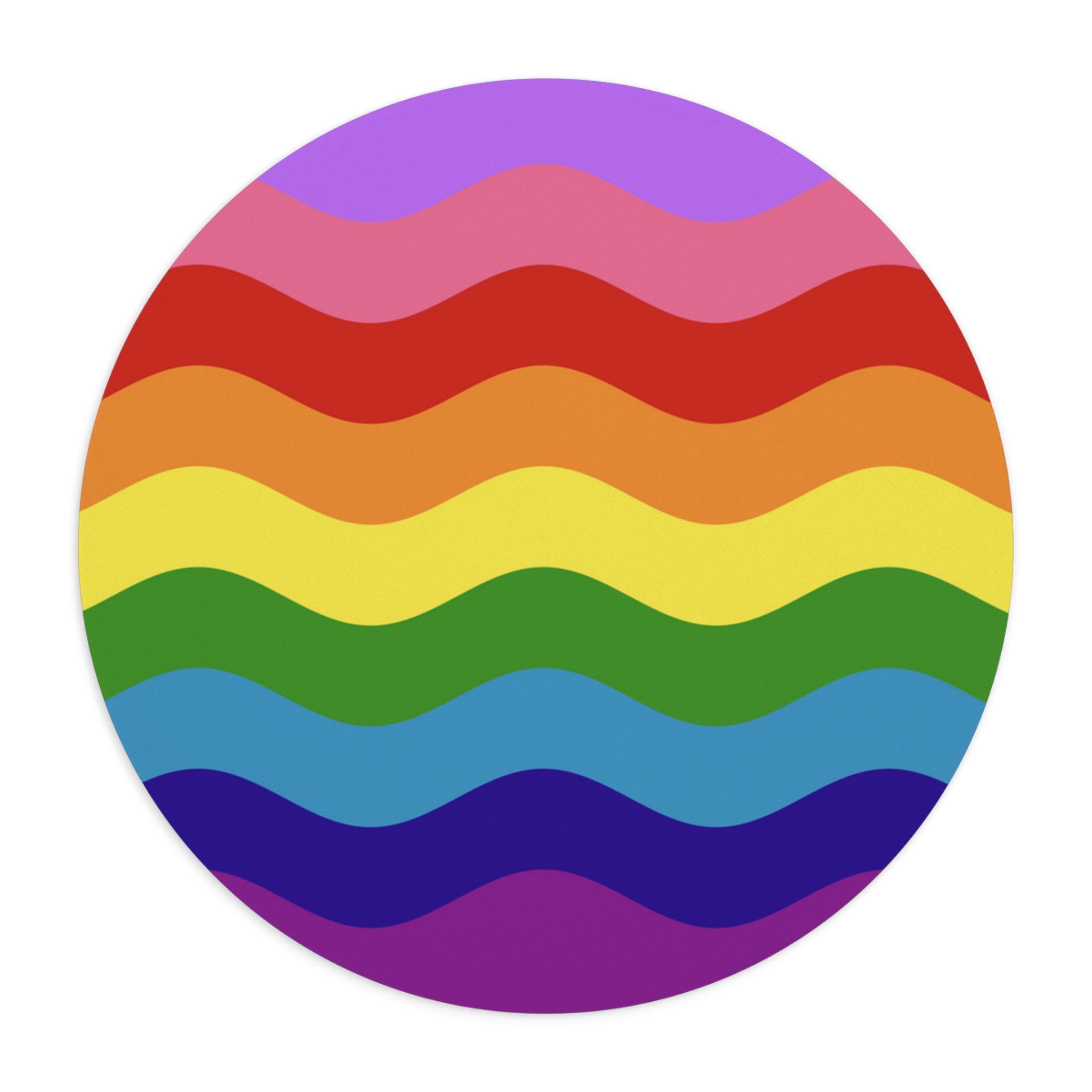 LGBTQ+ Flag Ripple Mousepad: Wavey Design for Desk
