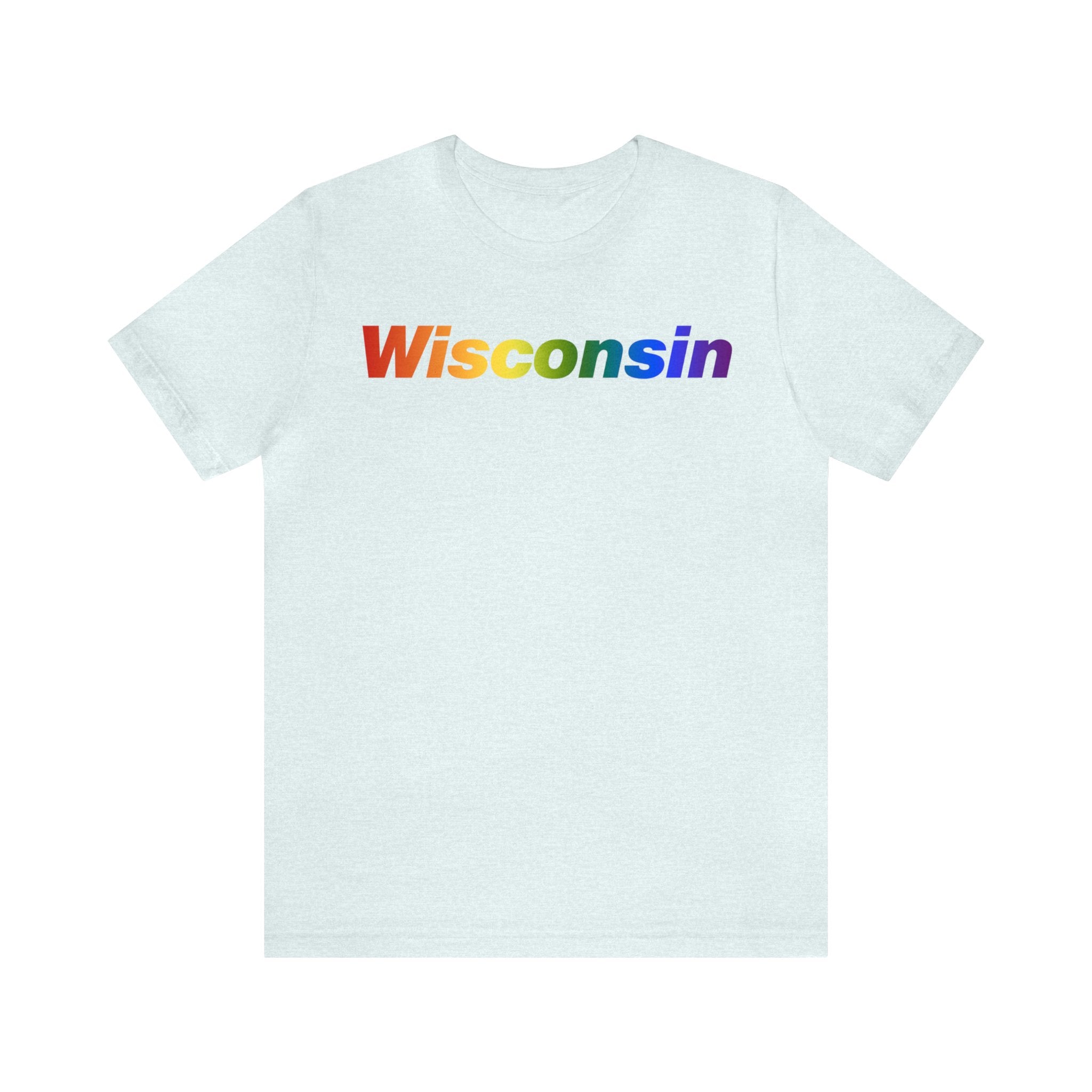 Wisconsin Tee: Vibrant Pride Gradient Design