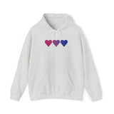 Bisexual Flag Hearts Hoodie: Pride LGBTQ+ Gradient Design