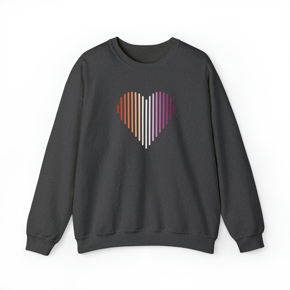 Lesbian Heart Lines Sweater: Pride Gradient Sweatshirt