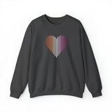 Lesbian Heart Lines Sweater: Pride Gradient Sweatshirt