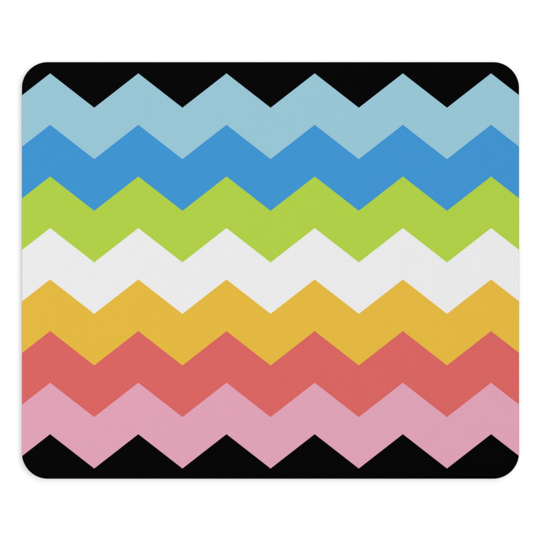 Queer Pride Flag Wavey Mousepad: Sharp Design for Desk