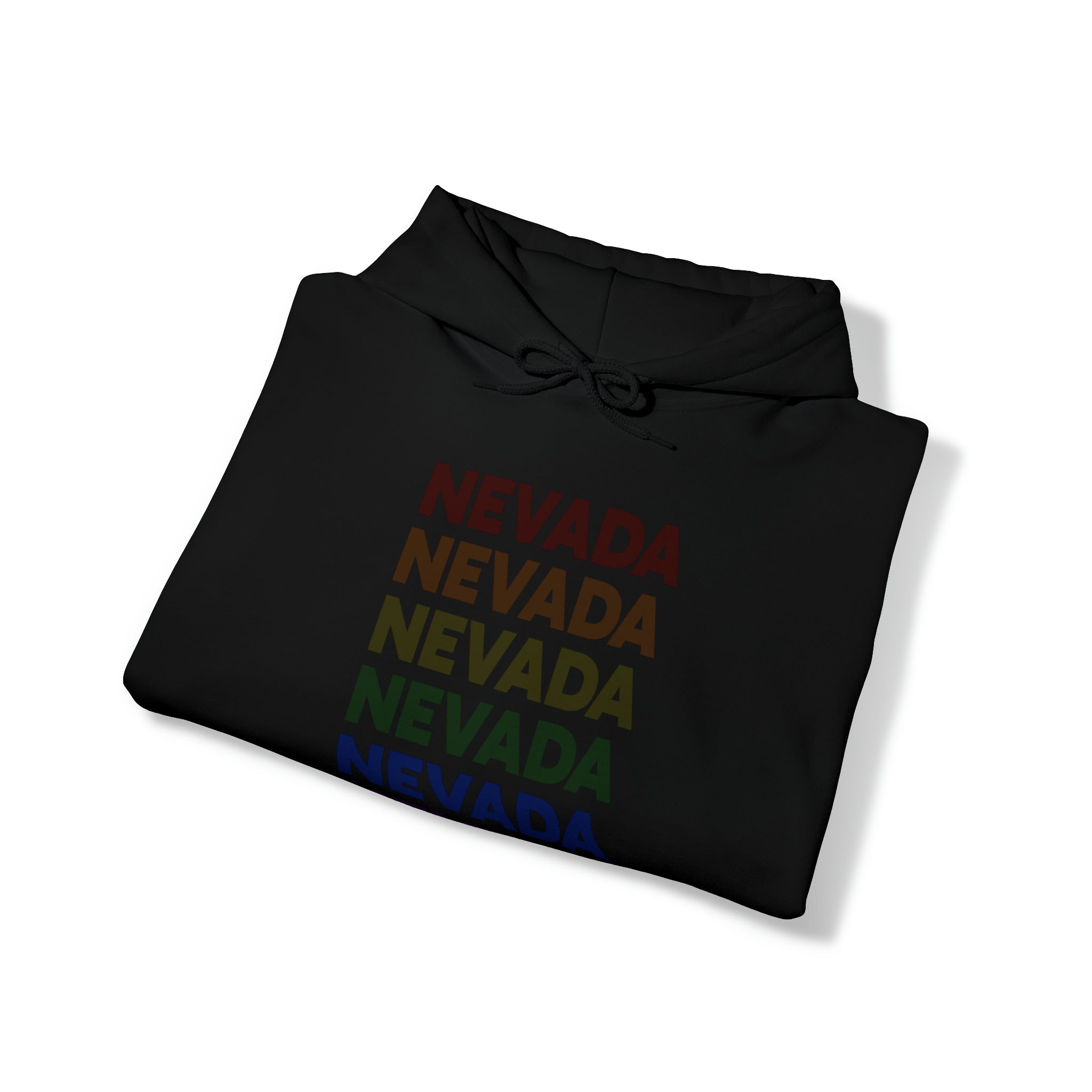Nevada LGBTQ+ Pride Flag, Faded Black Hoodie