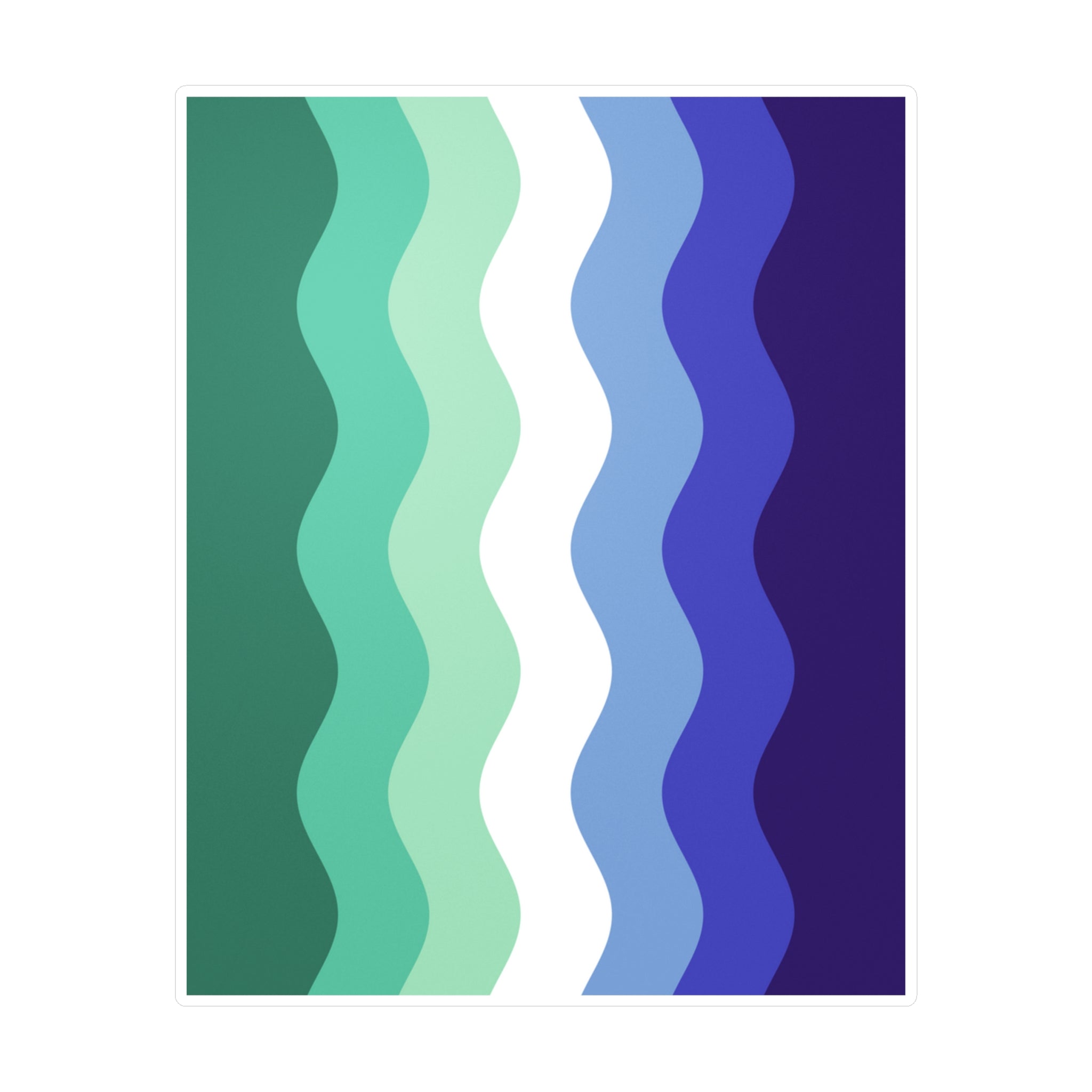 Gay Pride Flag Ripple Decal: Wavey Pride Sticker
