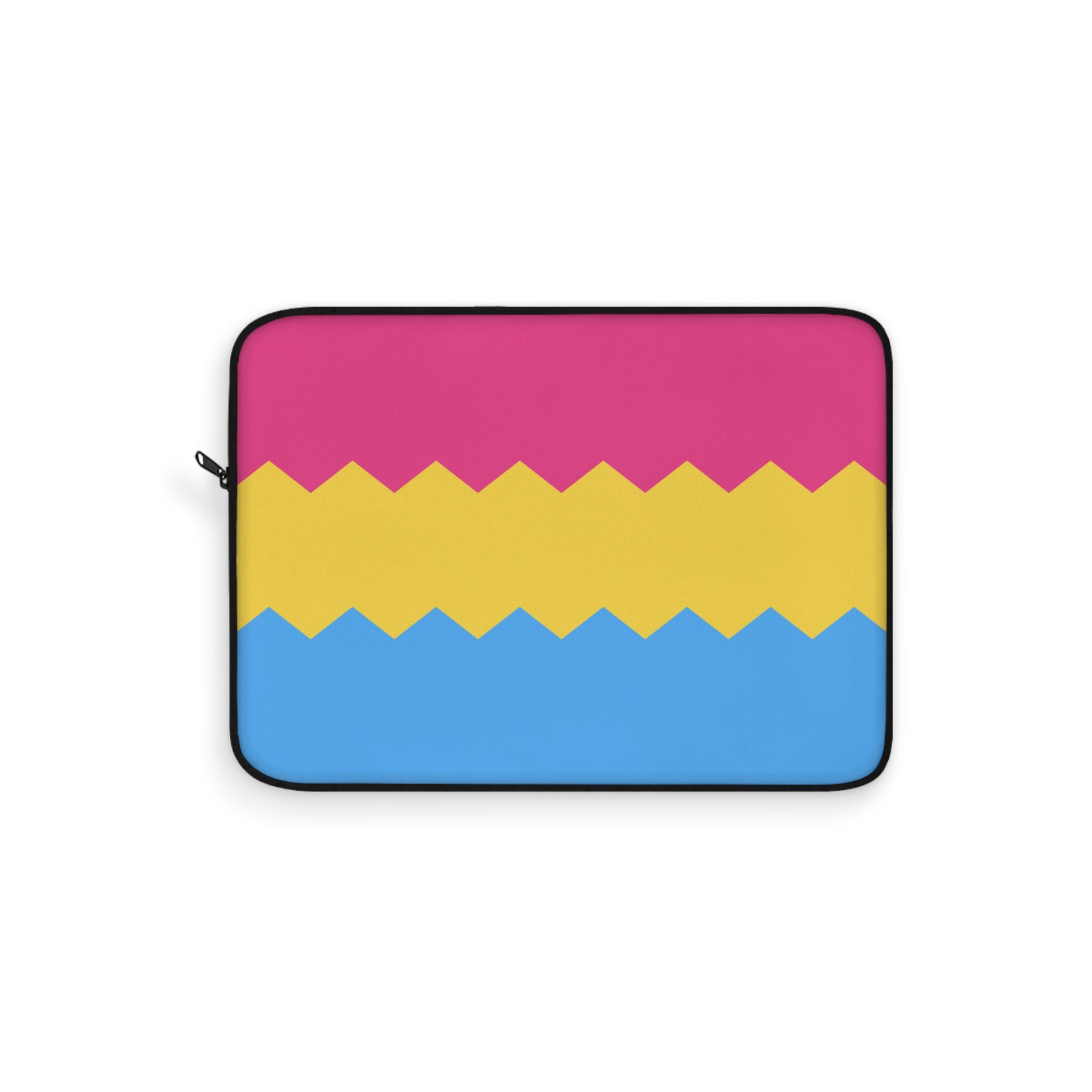 Pansexual Pride Flag Laptop Sleeve: Wavey Print Protective Case