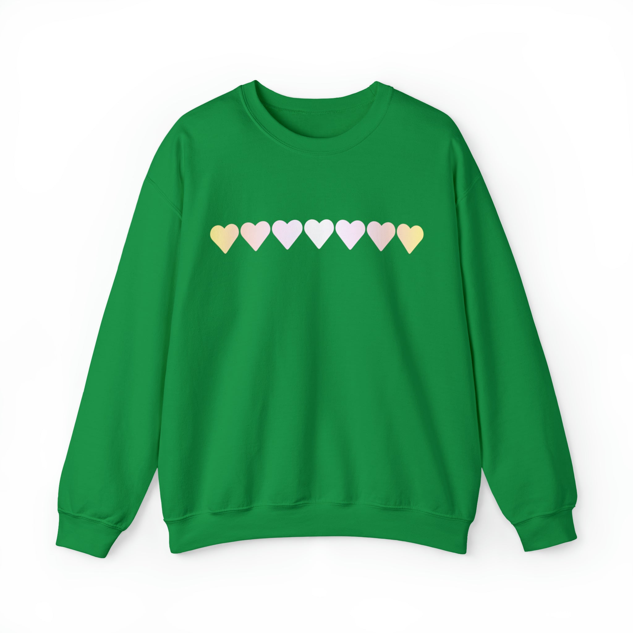 Pangender Flag Hearts Sweatshirt: Pride LGBTQ+ Gradient Design