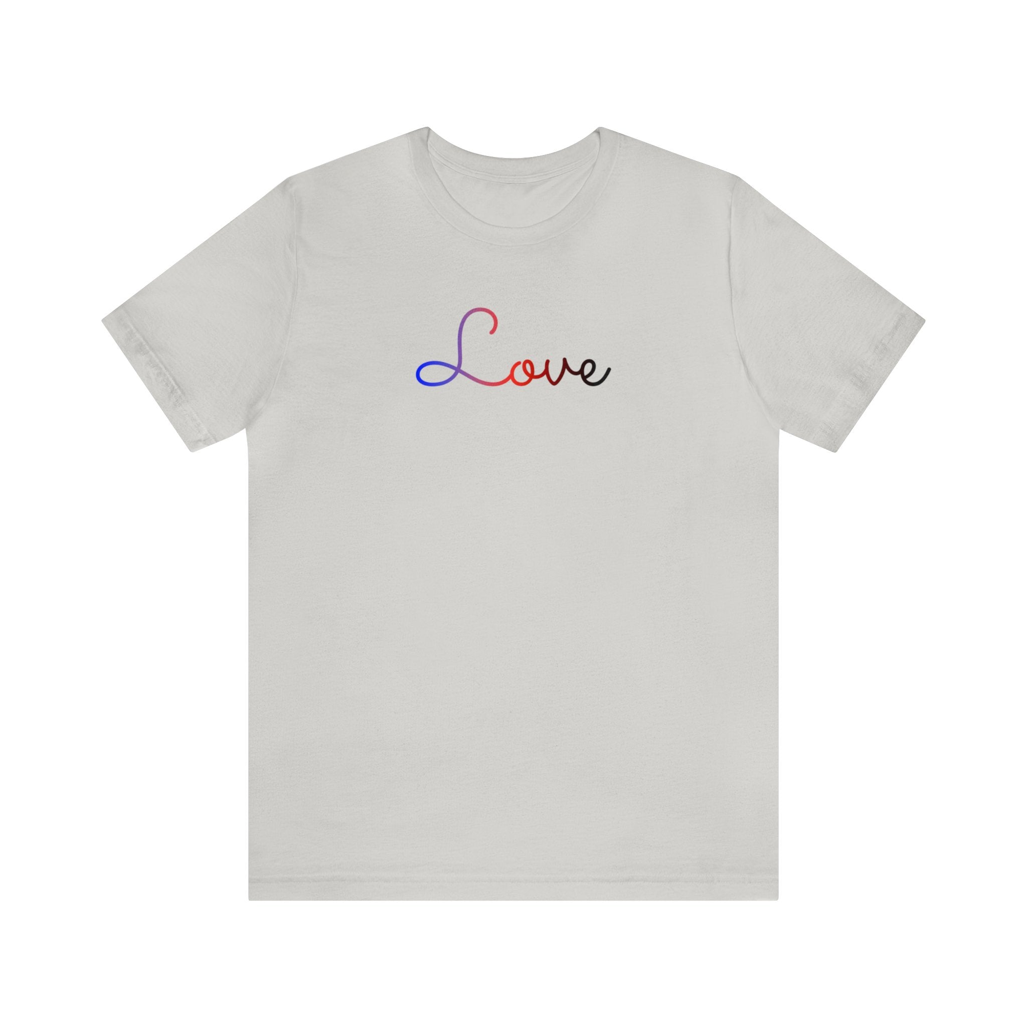 Polyamory Love Script Tee: Subtly Elegant Pride T-Shirt