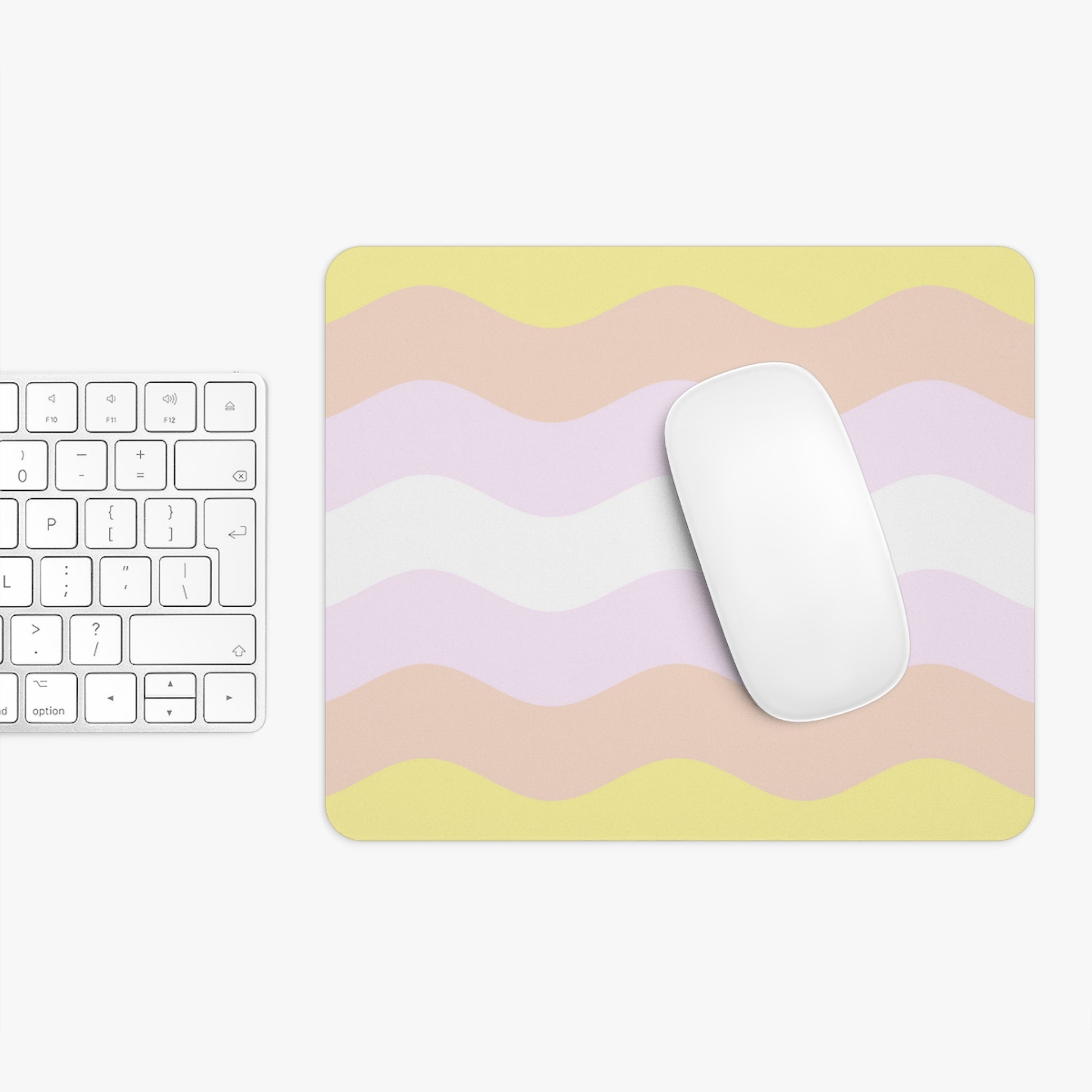 Pangender Flag Ripple Mousepad: Wavey Design for Desk