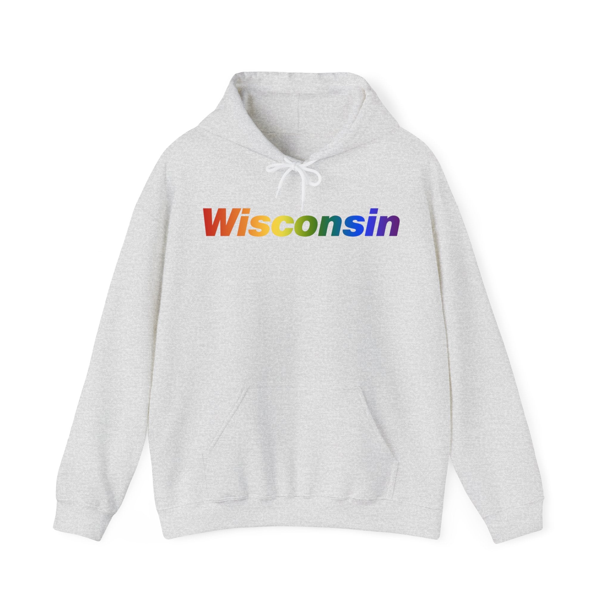 Wisconsin Hoodie: Vibrant Pride Gradient Design