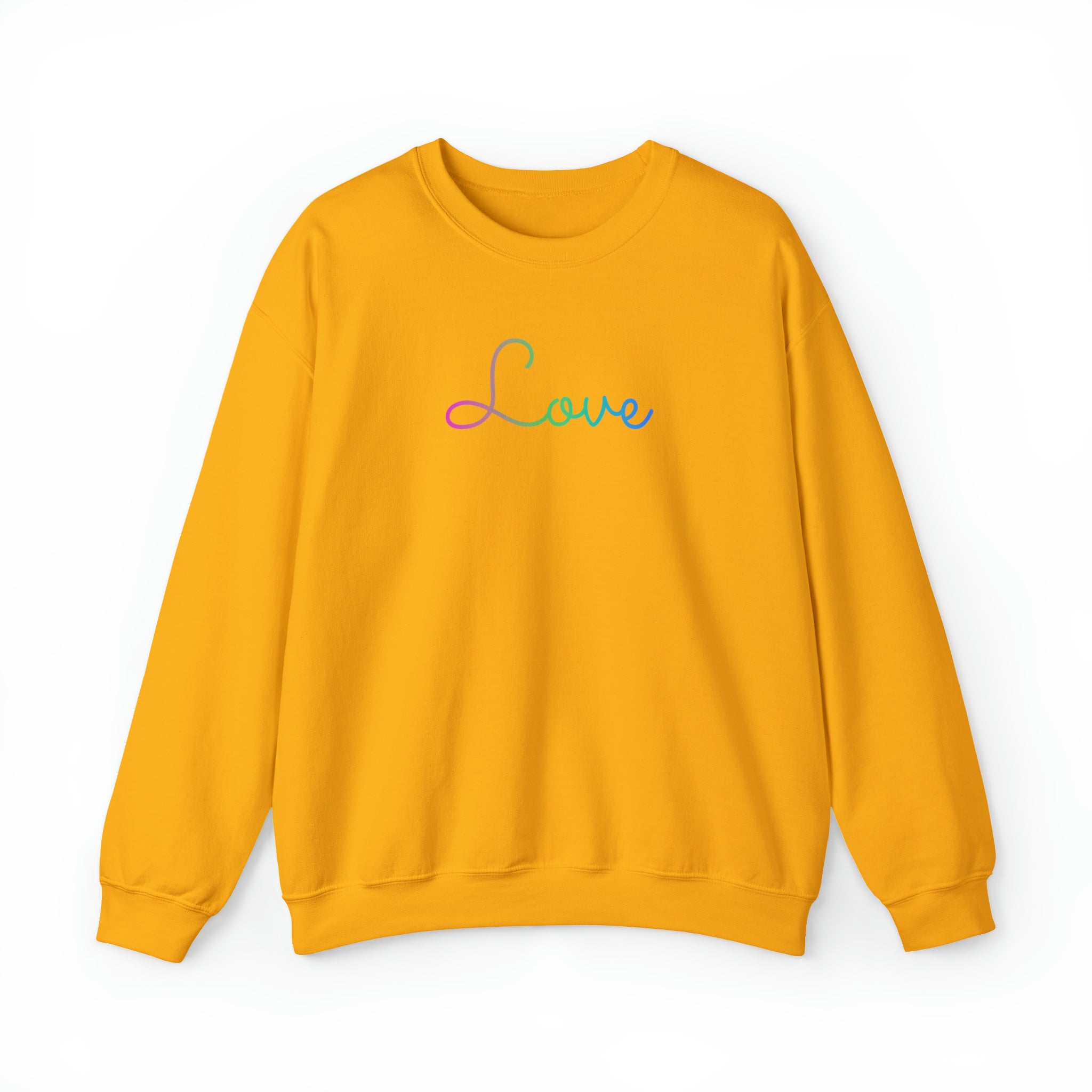 Polysexual Love Script Sweatshirt: Subtly Elegant Pride Sweater