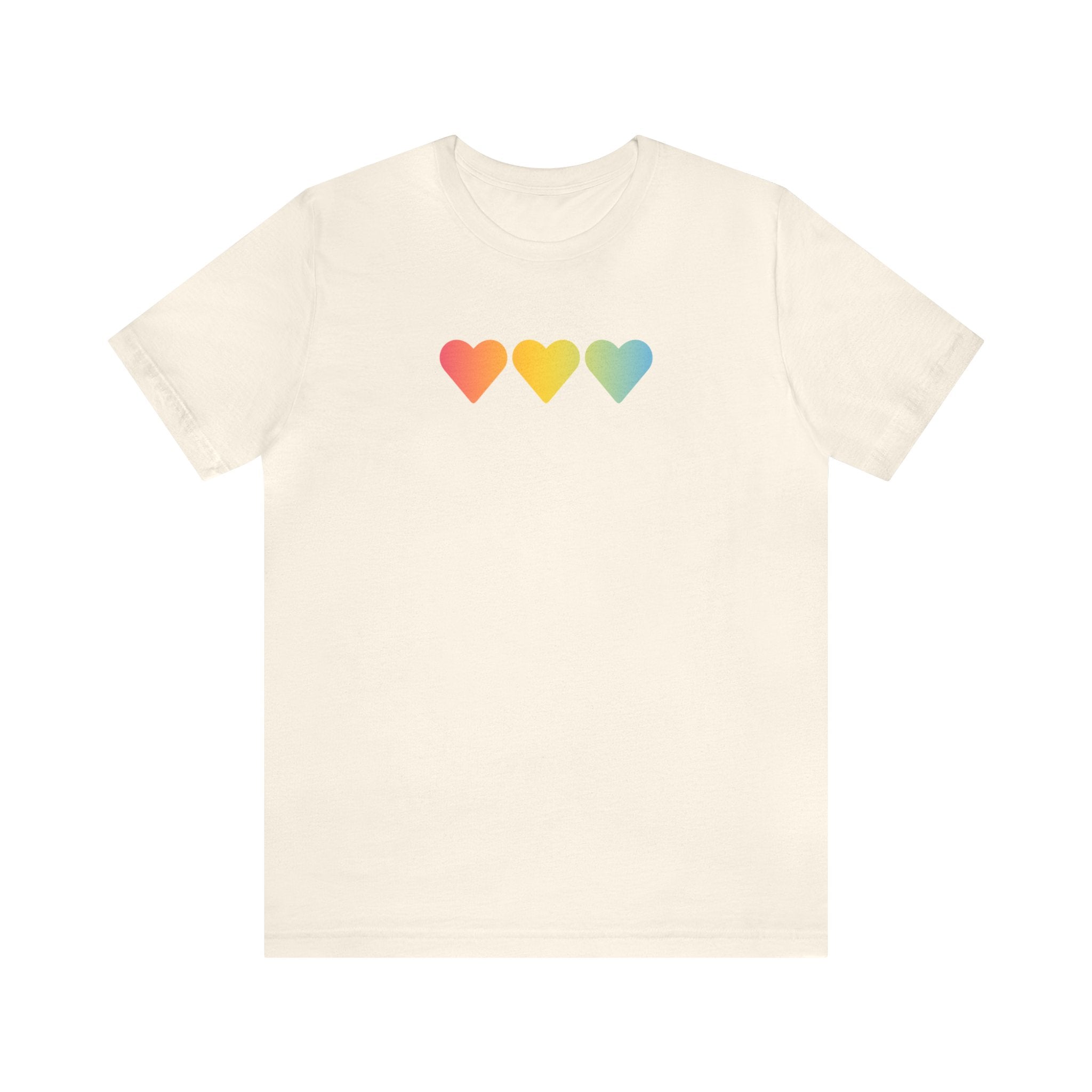 Pansexual Flag Hearts T-Shirt: Pride LGBTQ+ Gradient Design