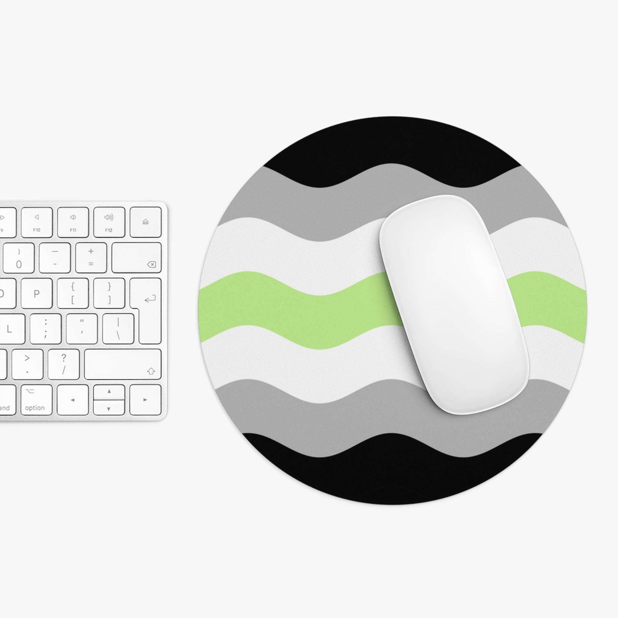 Agender Flag Ripple Mousepad: Wavey Design for Desk
