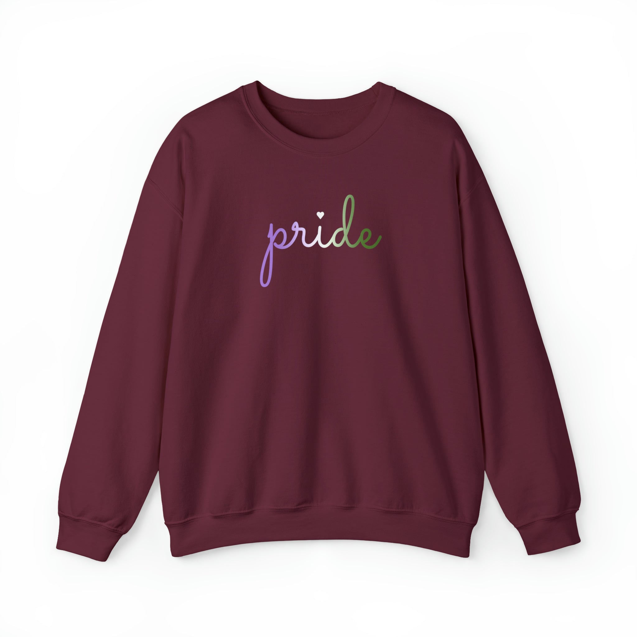 Genderqueer Pride Sweater: Flowing Cursive 'Pride' in Gradient Hues