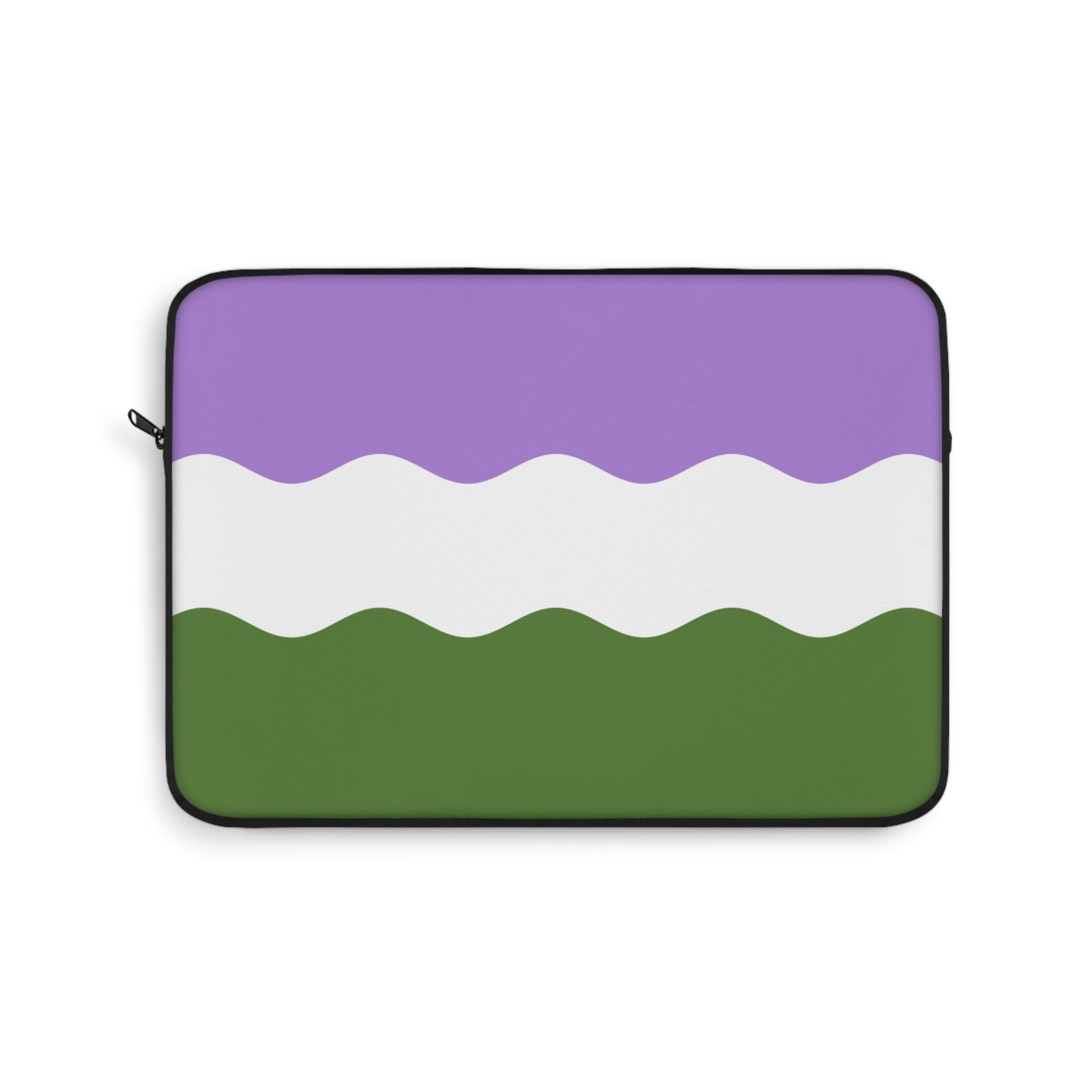 Genderqueer Pride Flag Laptop Sleeve: Ripple Print Protective Case