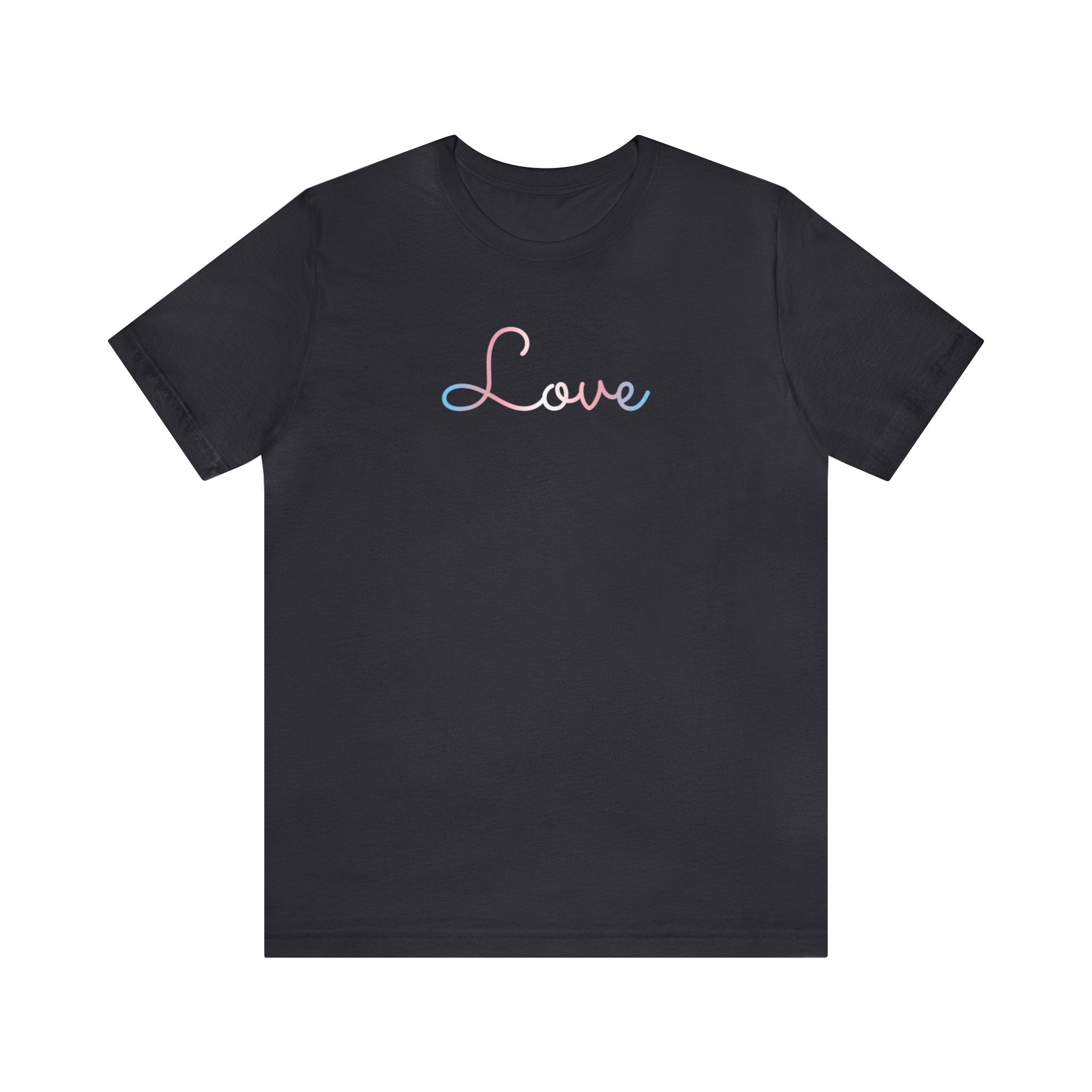 Transgender Love Script Tee: Subtly Elegant Pride T-Shirt