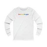 Kansas is Gay Pride Long Sleeve T-Shirt: LGBTQ+ Flag Gradient Tee