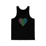 Polysexual Heart Lines Tank-Top: Pride Gradient Tank