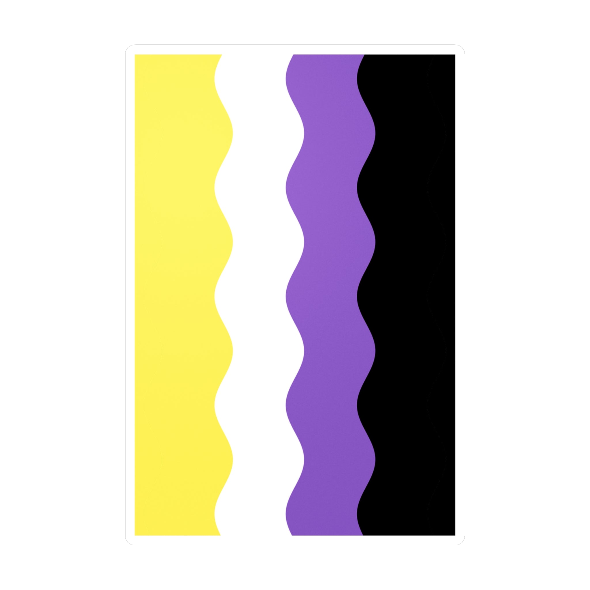 Nonbinary Flag Ripple Decal: Wavey Pride Sticker