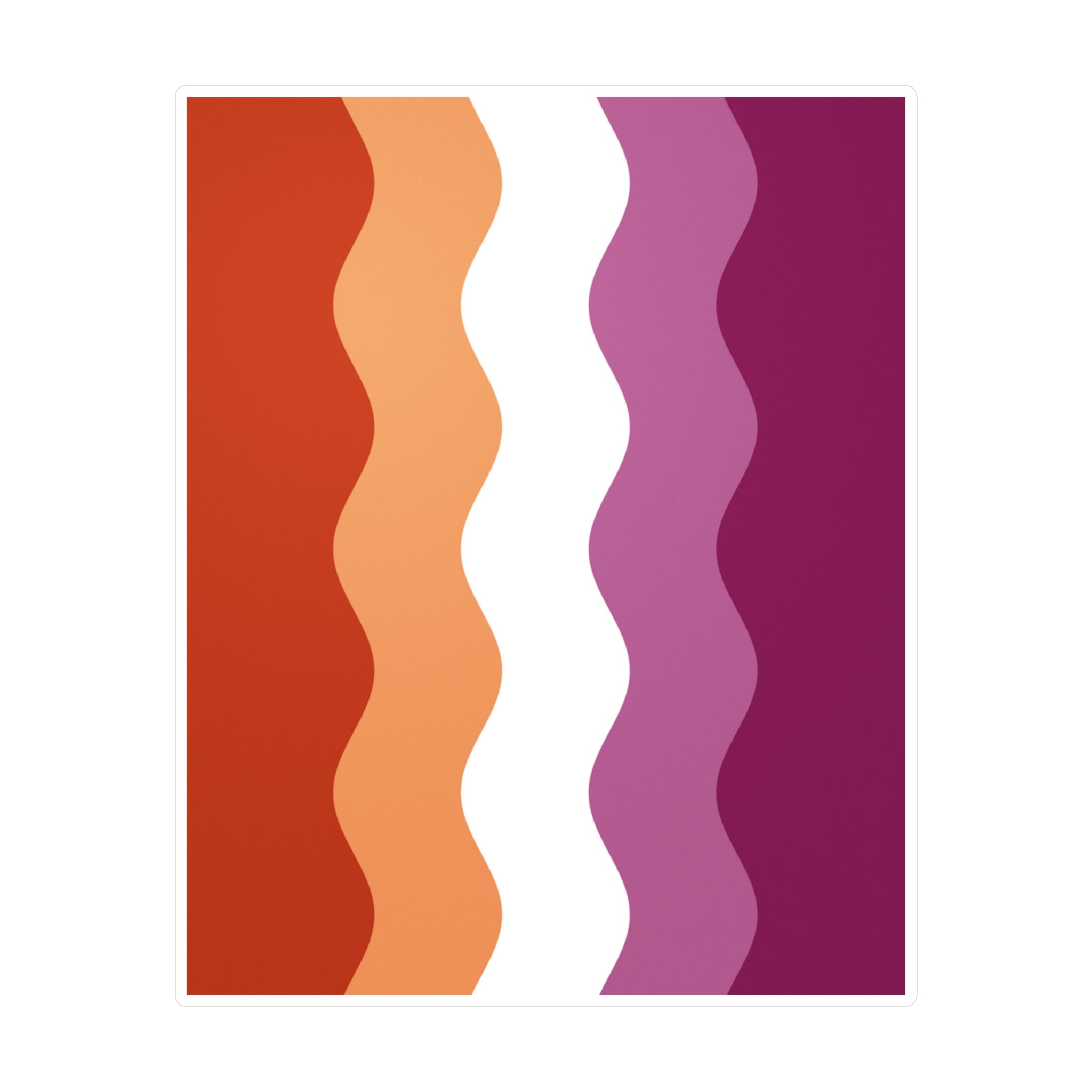 Lesbian Pride Flag Ripple Decal: Wavey Pride Sticker