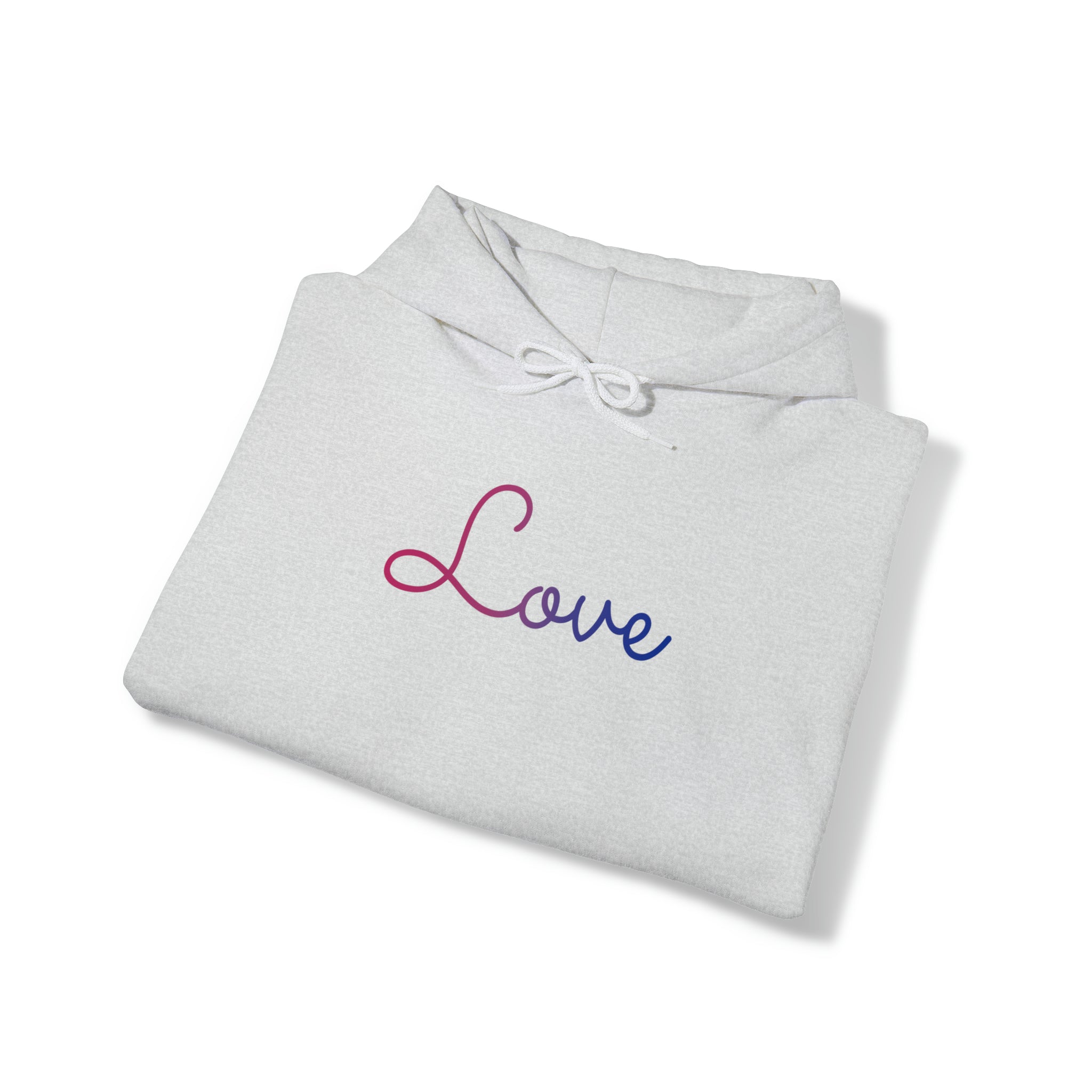 Bisexual Love Script Hoodie: Subtly Elegant Pride Sweatshirt