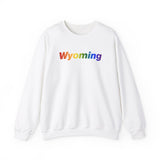 Wyoming Sweatshirt: Vibrant Pride Gradient Design