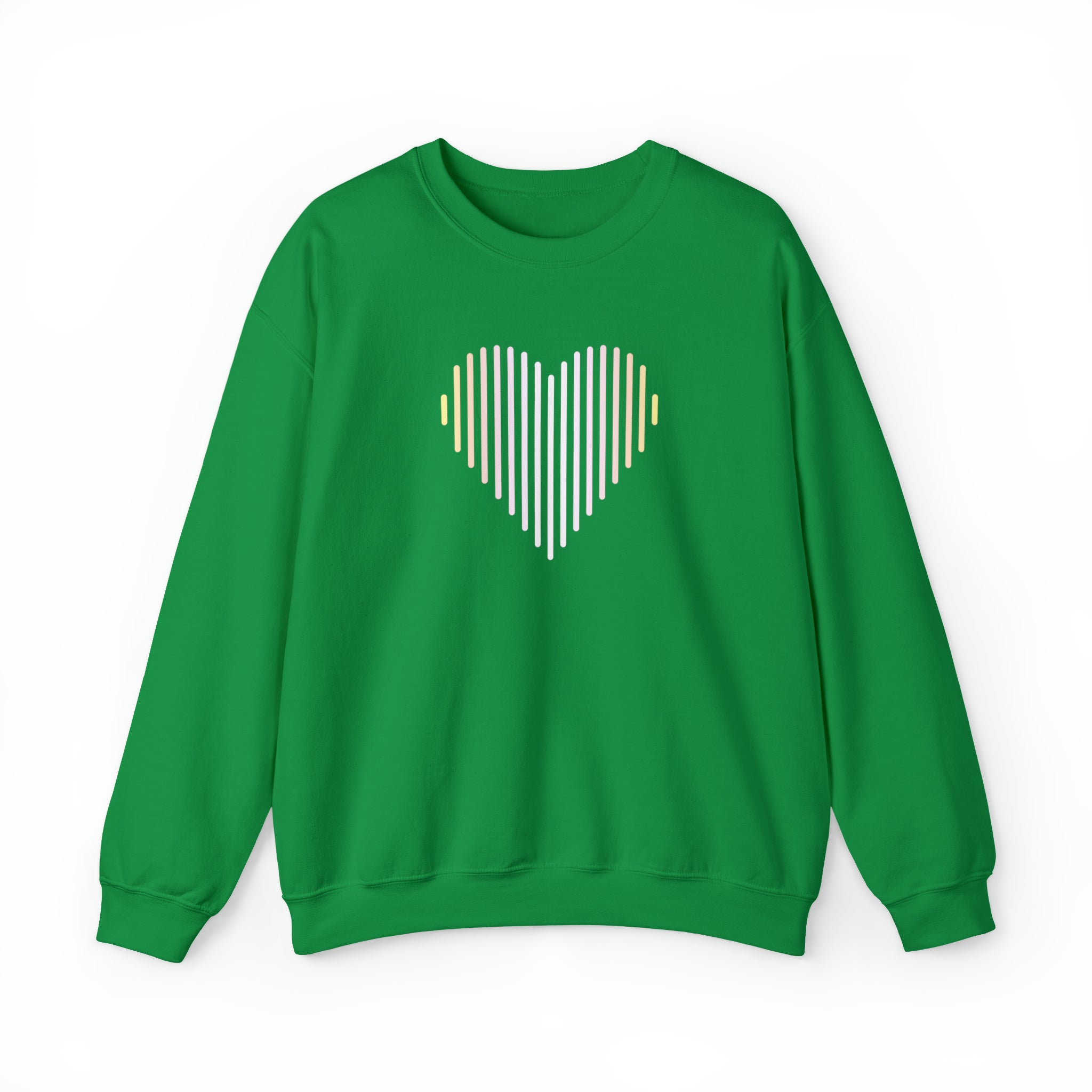 Pangender Heart Lines Sweater: Pride Gradient Sweatshirt