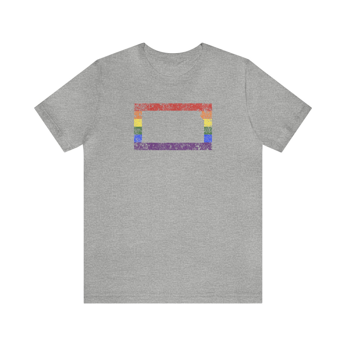 Kansas Pride Flag Tee: Rainbow LGBTQ+ State Silhouette Distressed Shirt