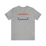 Kansas Pride Flag Tee: Rainbow LGBTQ+ State Silhouette Distressed Shirt