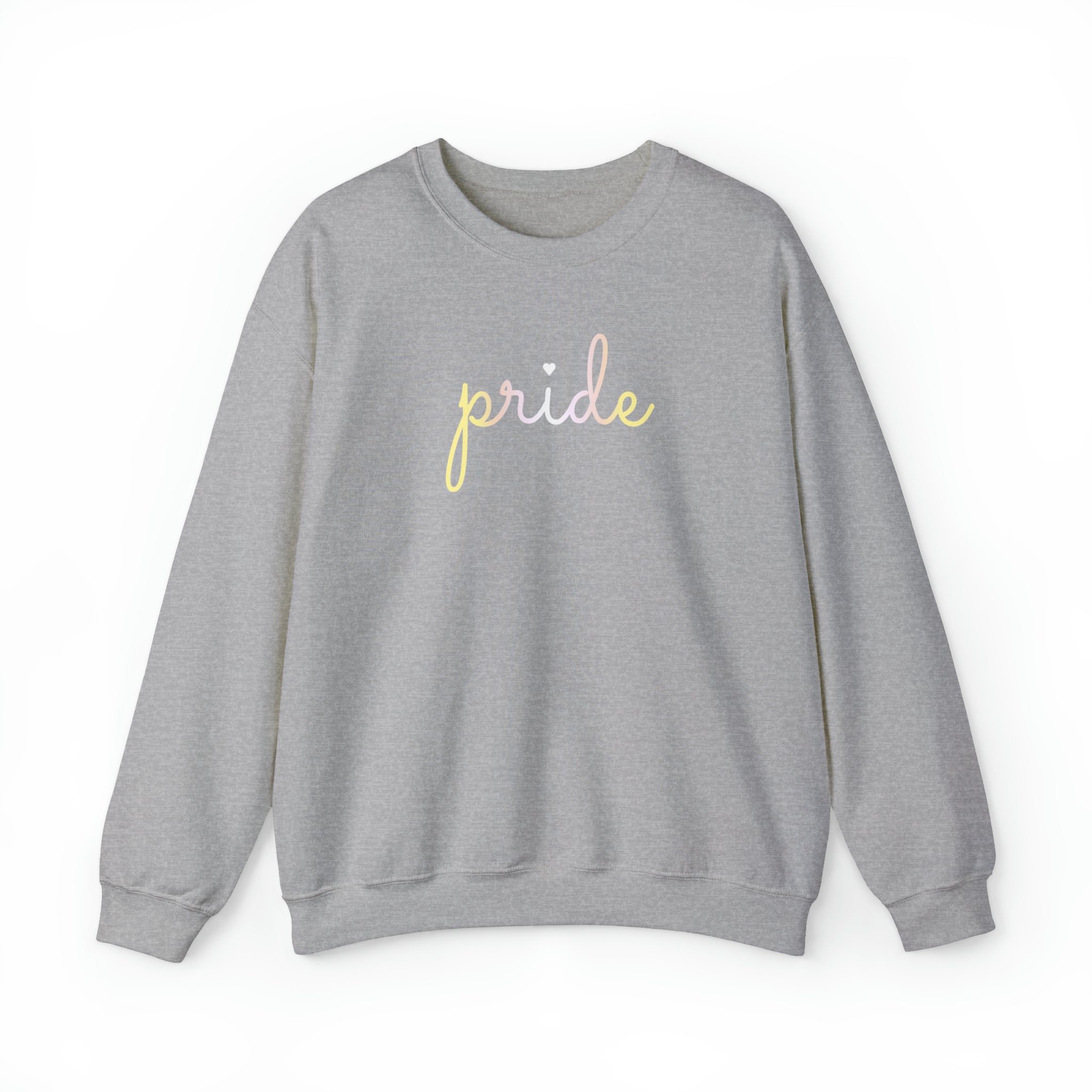 Pangender Pride Sweater: Flowing Cursive 'Pride' in Gradient Hues