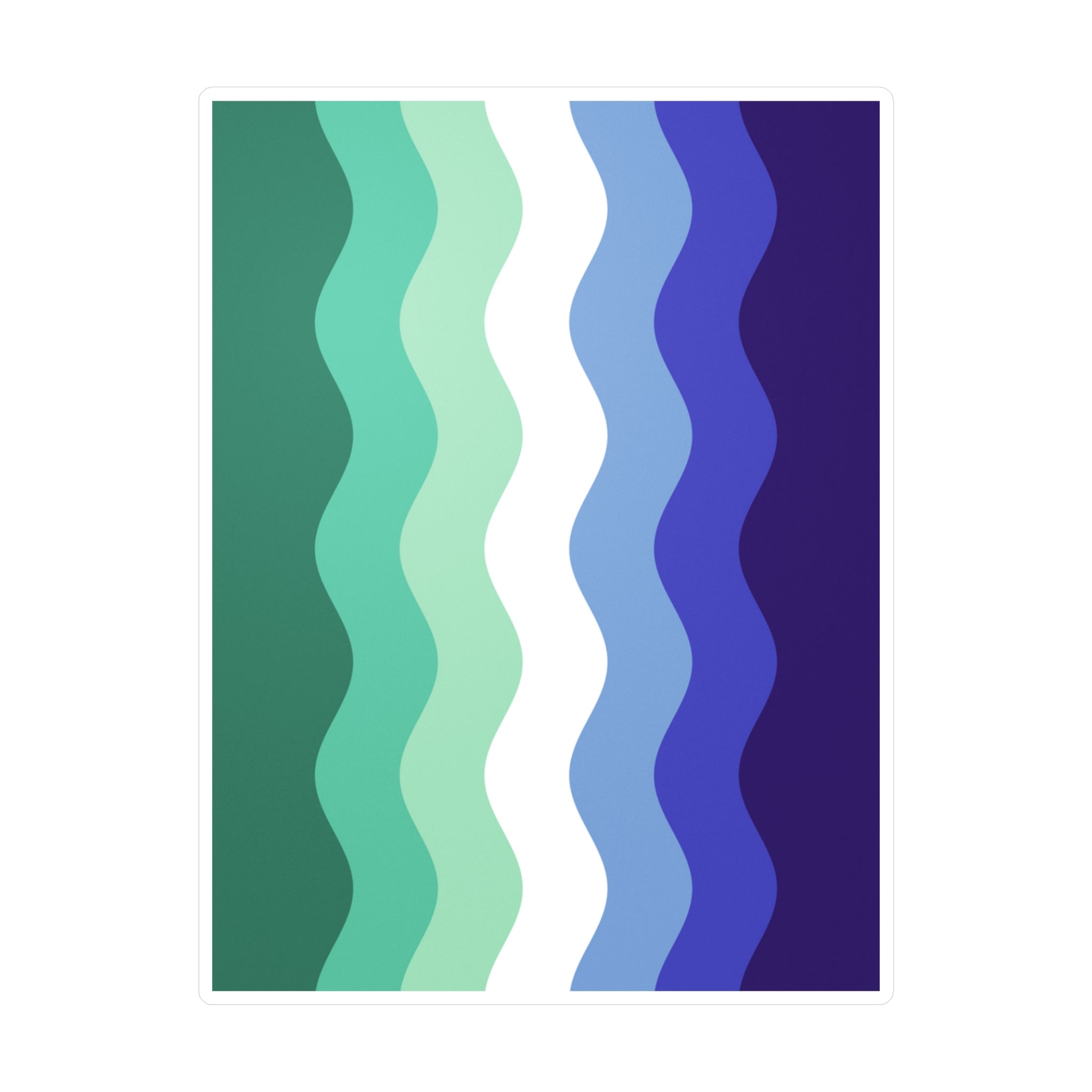 Gay Pride Flag Ripple Decal: Wavey Pride Sticker