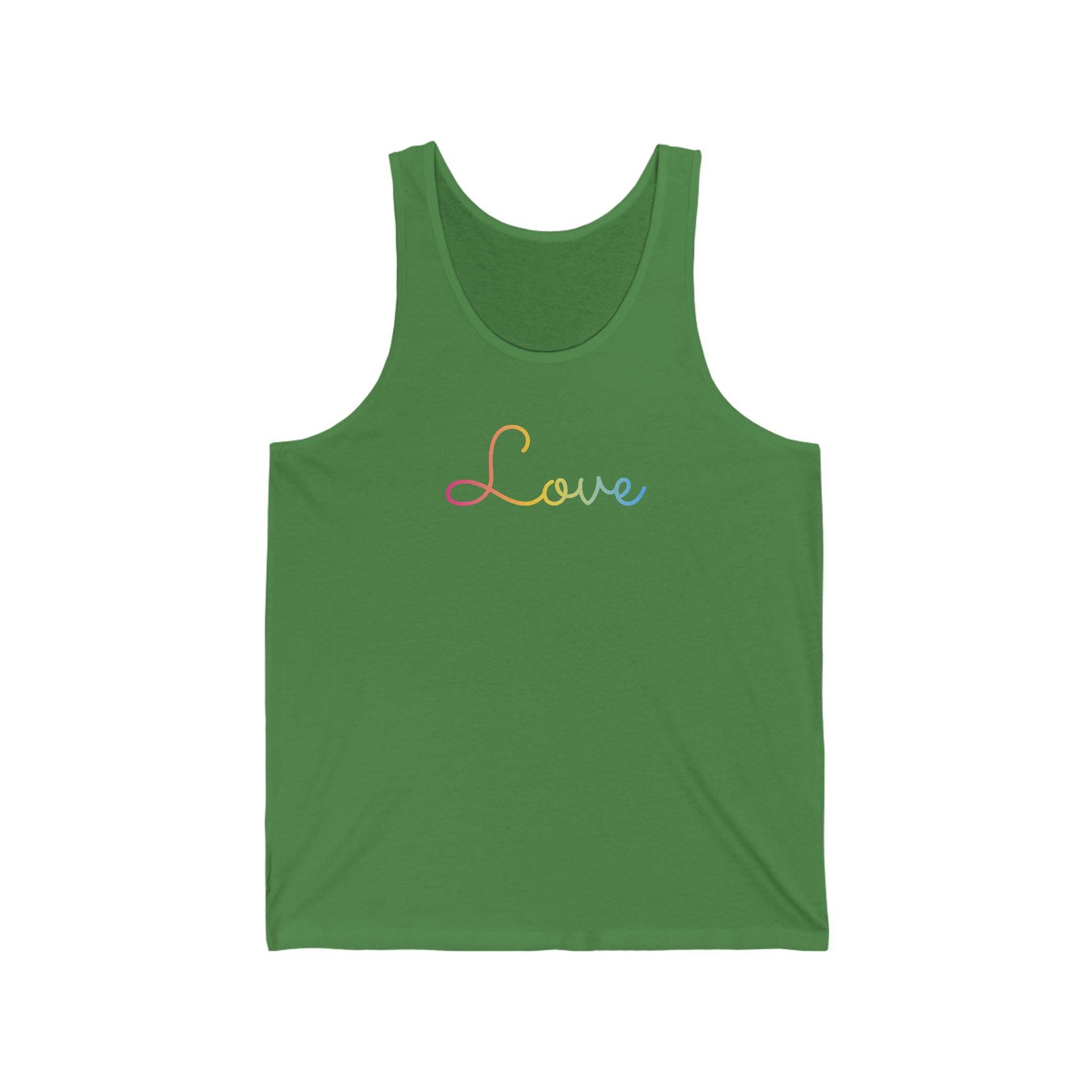 Pansexual Love Script Tank: Subtly Elegant Pride Tank-Top