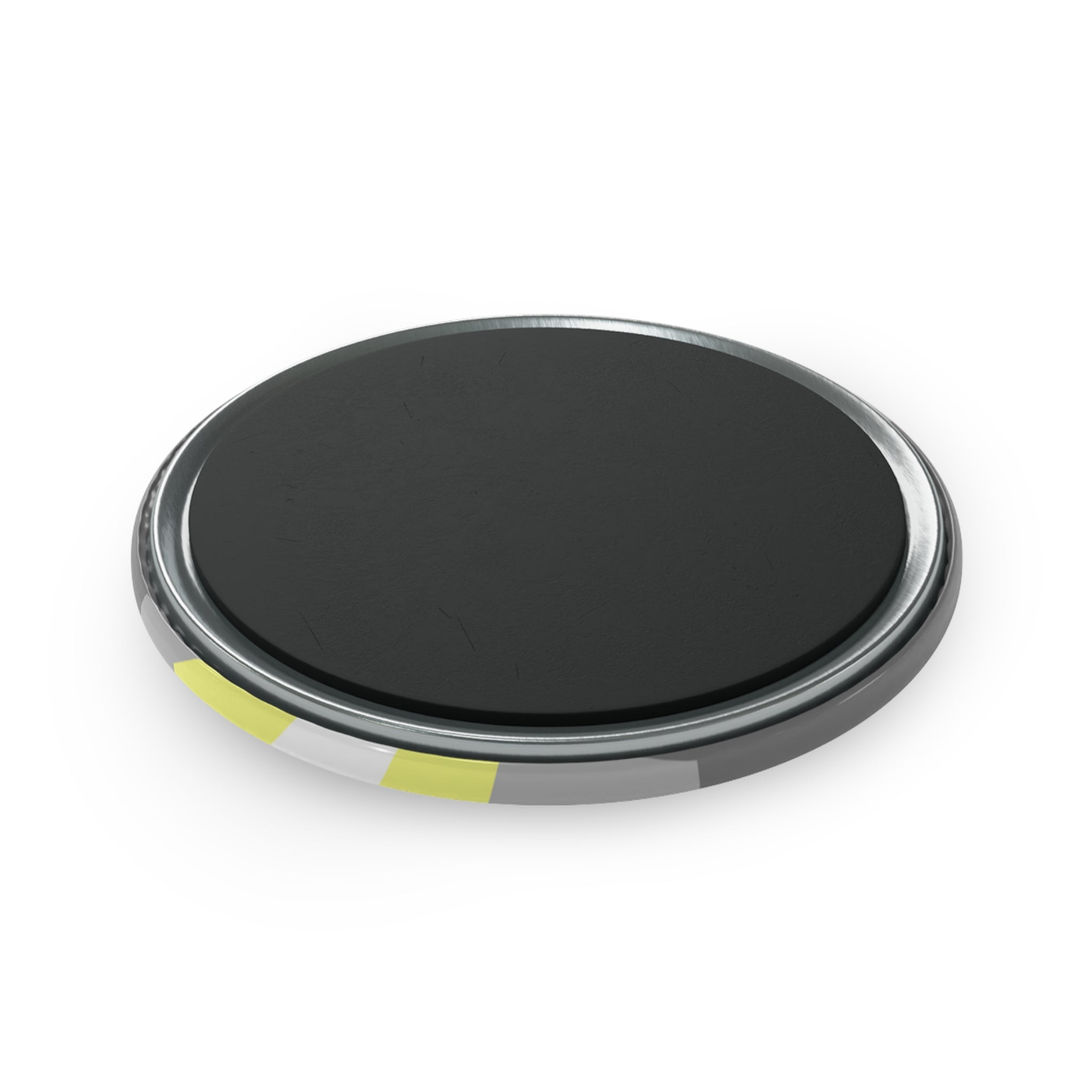 Demigender Pride Flag Magnet: Wavey Round Button for Fridge