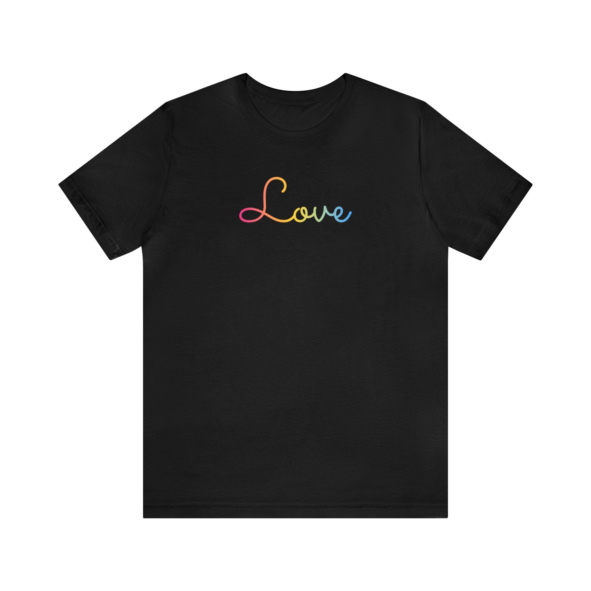 Pansexual Love Script Tee: Subtly Elegant Pride T-Shirt