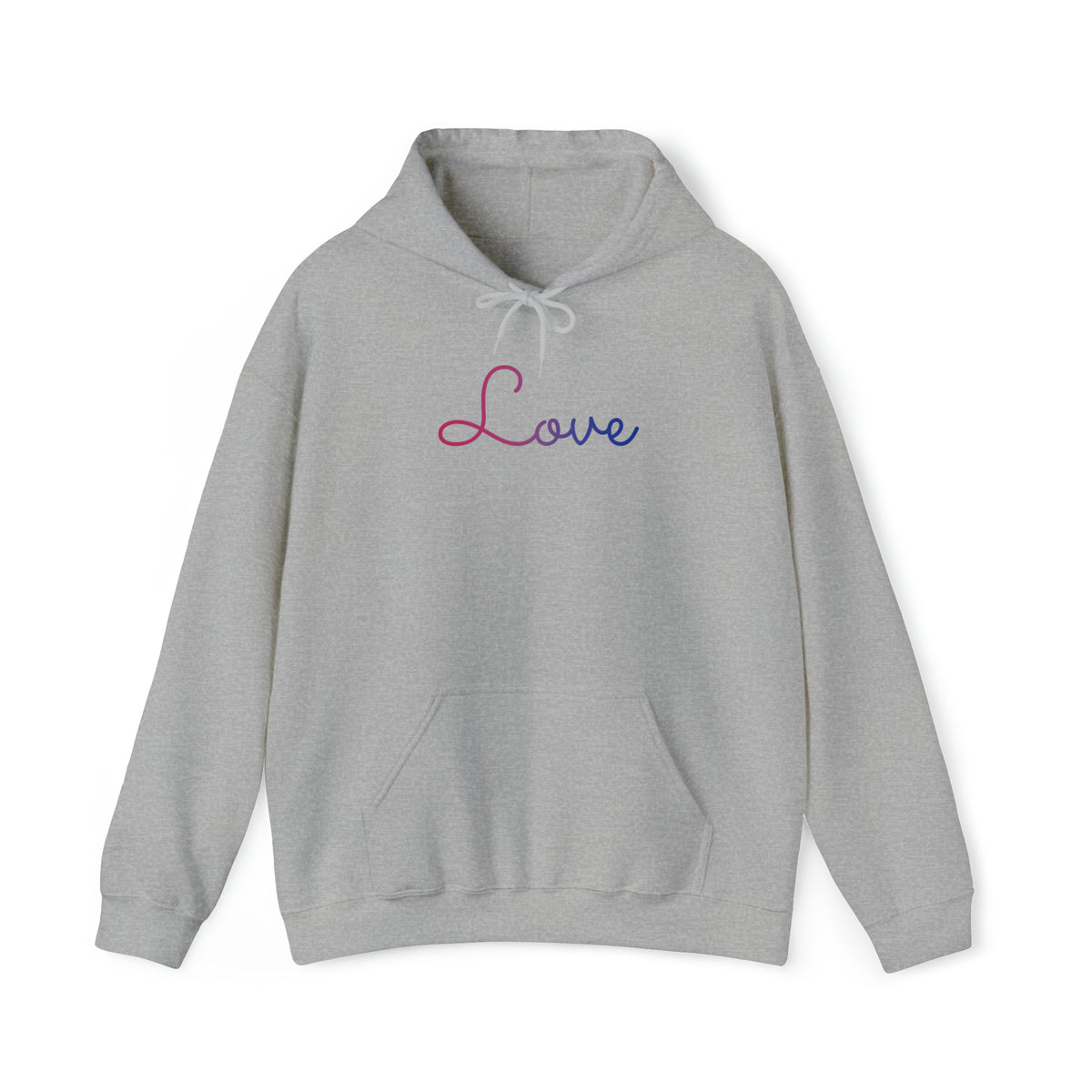 Bisexual Love Script Hoodie: Subtly Elegant Pride Sweatshirt