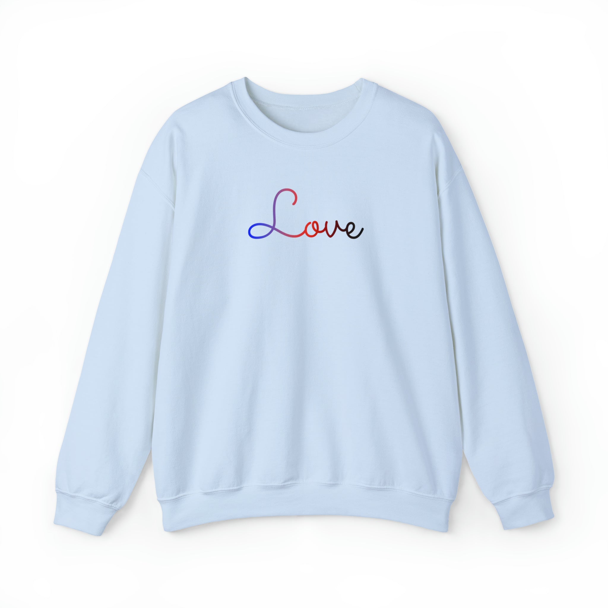 Polyamory Love Script Sweatshirt: Subtly Elegant Pride Sweater