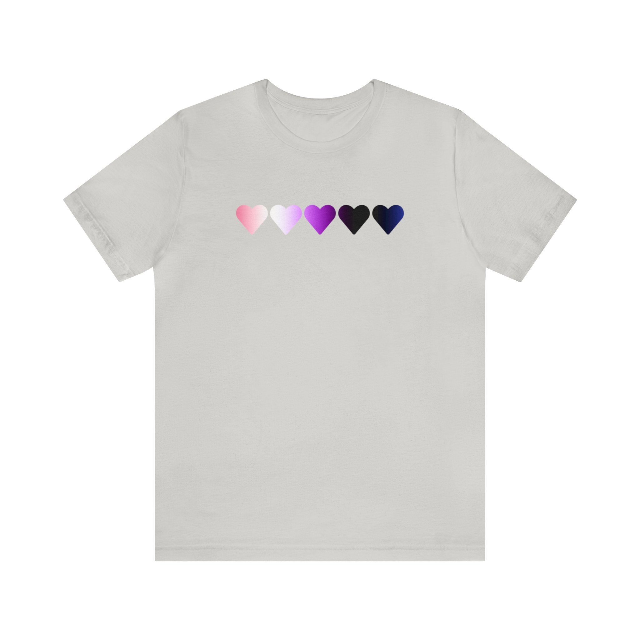 Genderfluid Flag Hearts T-Shirt: Pride LGBTQ+ Gradient Design