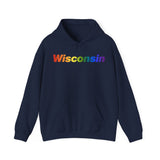 Wisconsin Hoodie: Vibrant Pride Gradient Design